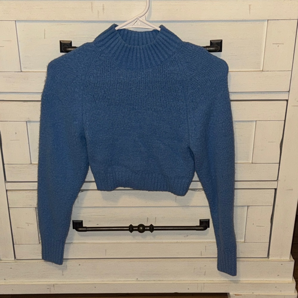 Blue Women's Sweater cropped